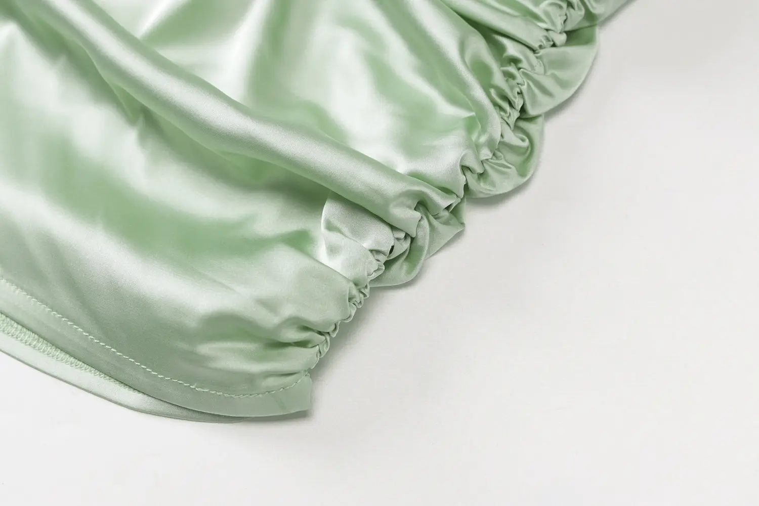 Pink Satin Strapless Hip Skirt Dress for Women — feature 11