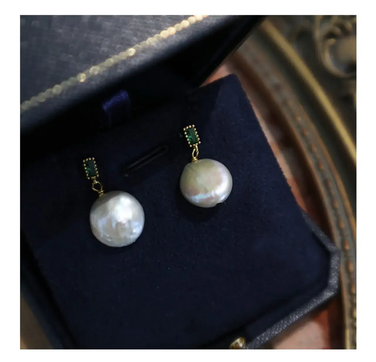 Natural Baroque Pearl Earrings Women's Gold Plated — feature 12