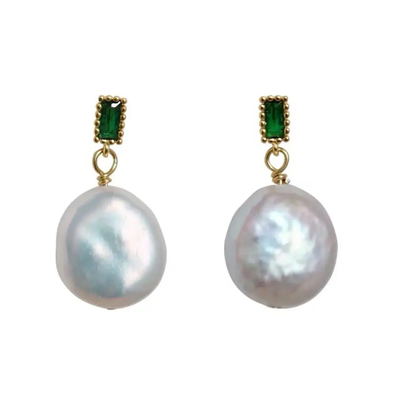 Natural Baroque Pearl Earrings Women's Gold Plated — feature 13
