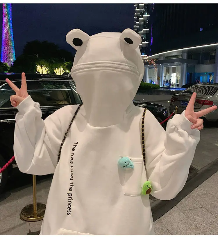 Women Korean Hoodie Set Green White Fleece Lined — feature 19