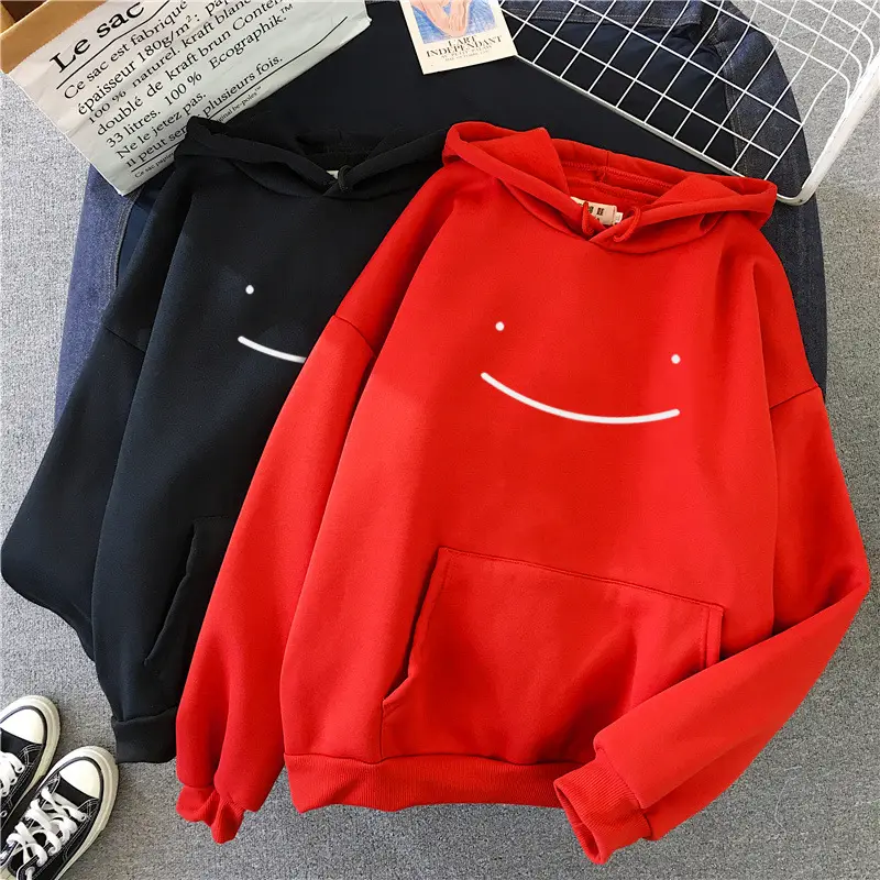 Green Fleece Hoodie with Fake Smile Design for Women — feature 7