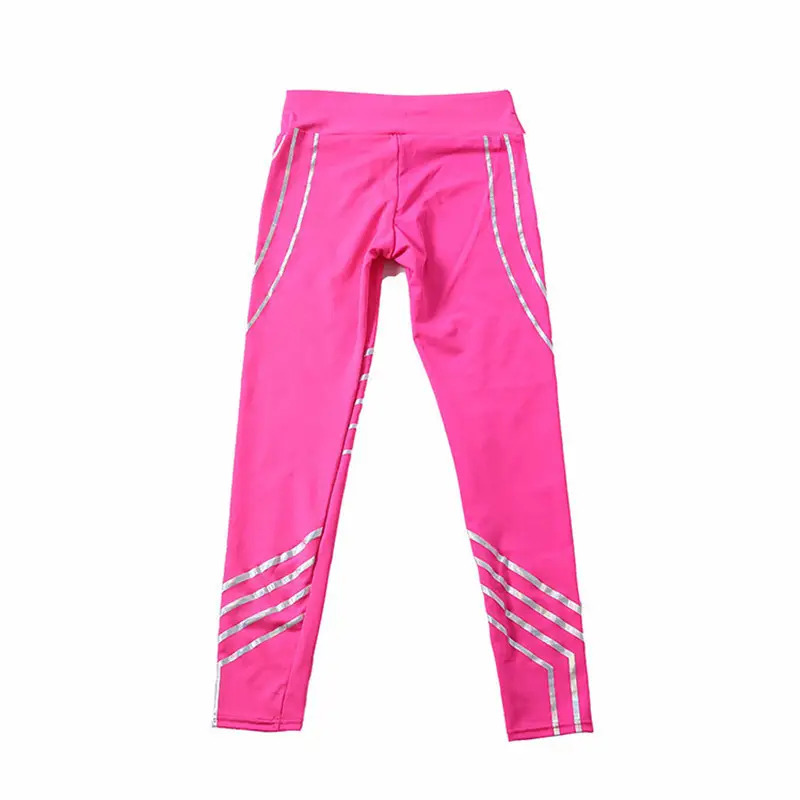 Women's Striped Tight Leggings Sports Yoga High Waist