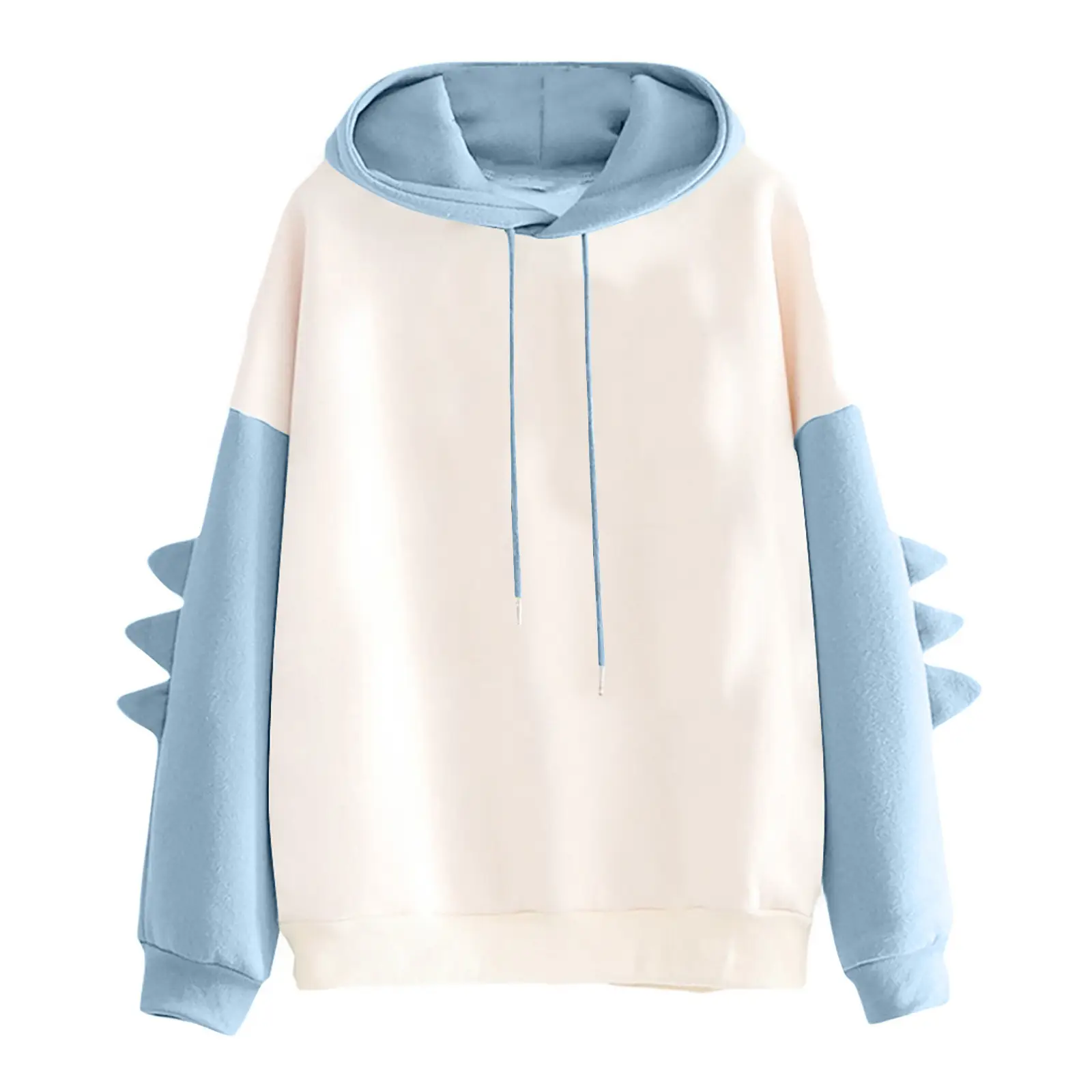 Men's 2024 Cartoon Dinosaur Hoodie Cream Blue - Image 5