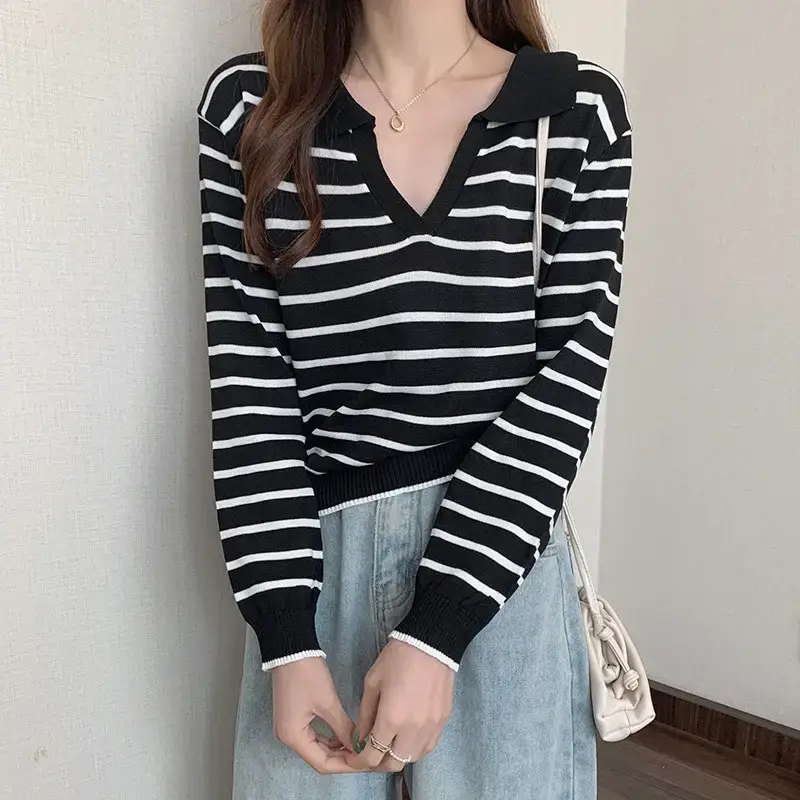 Korean Style Long Sleeve Knitwear Set for Women - Image 7