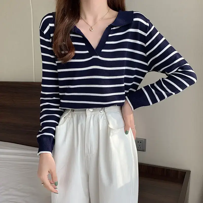 Korean Style Long Sleeve Knitwear Set for Women - Image 5