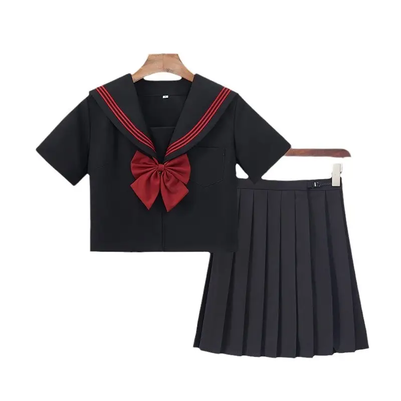 Black Pleated School Skirt 65cm Factory - Image 15