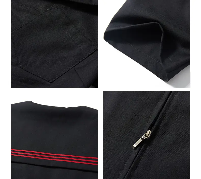 Black Pleated School Skirt 65cm Factory — feature 10