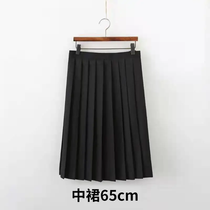 Black Pleated School Skirt 65cm Factory - Image 8