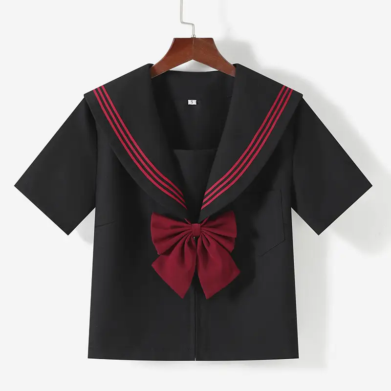 Black Pleated School Skirt 65cm Factory - Image 2