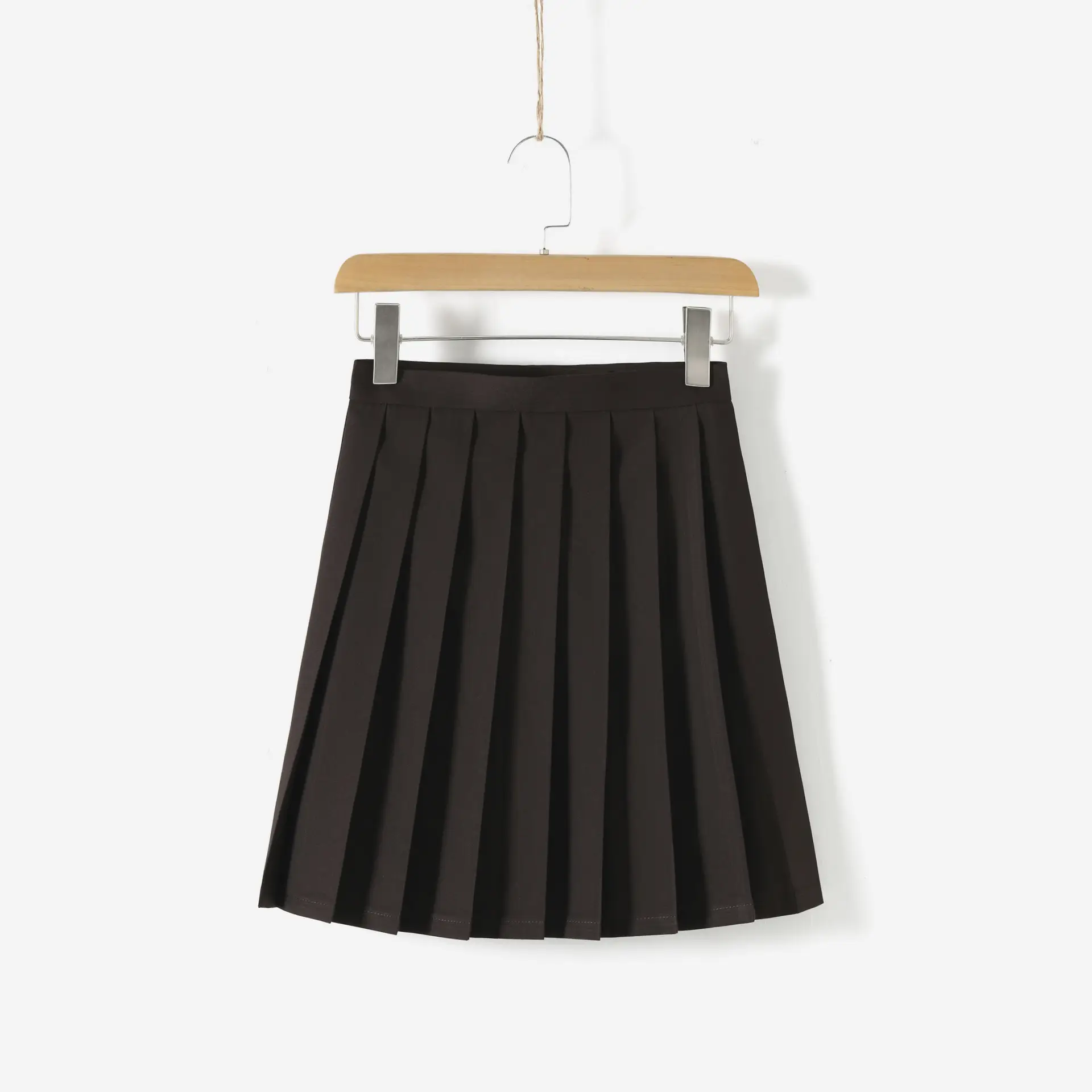 Black Pleated School Skirt 65cm Factory - Image 7