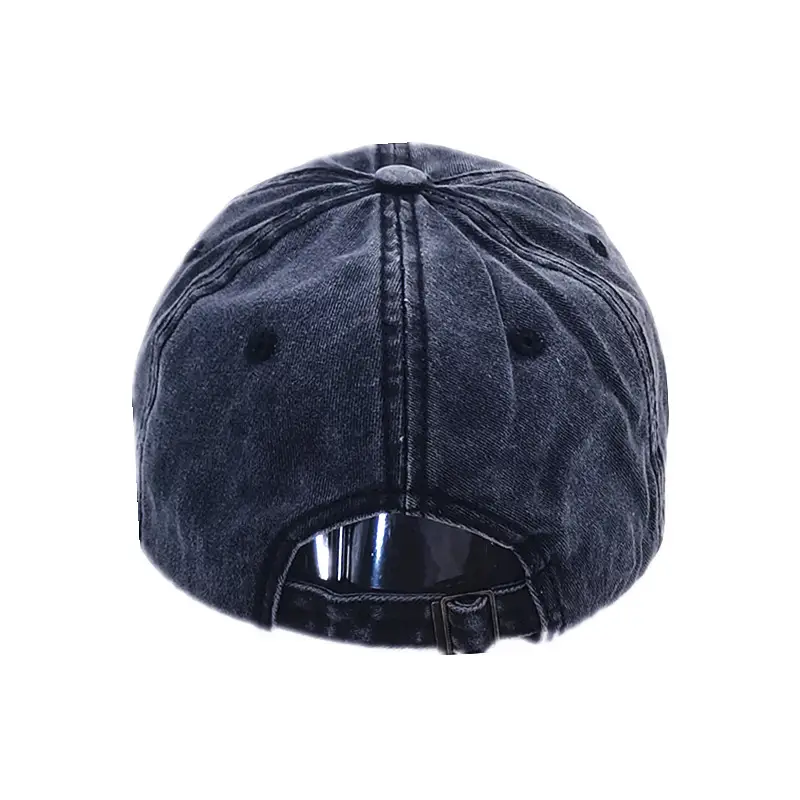Men's Old Washed Embroidered Baseball Cap Red Black Grey - Image 8