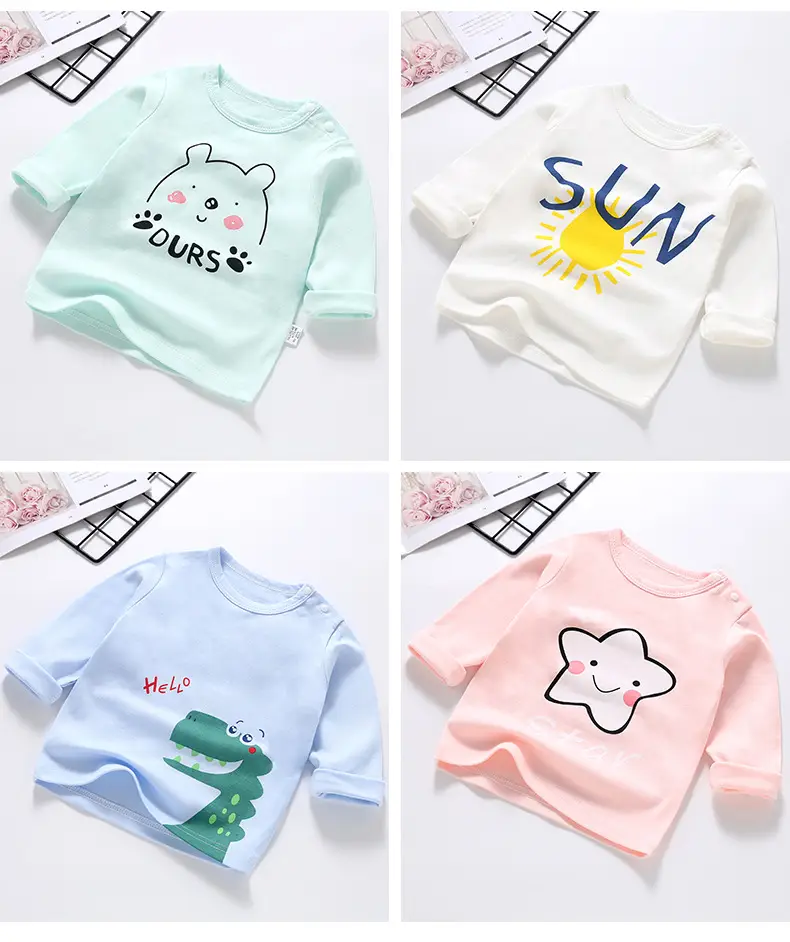 Baby Cotton Rabbit Sun Print T-Shirt White — feature 9