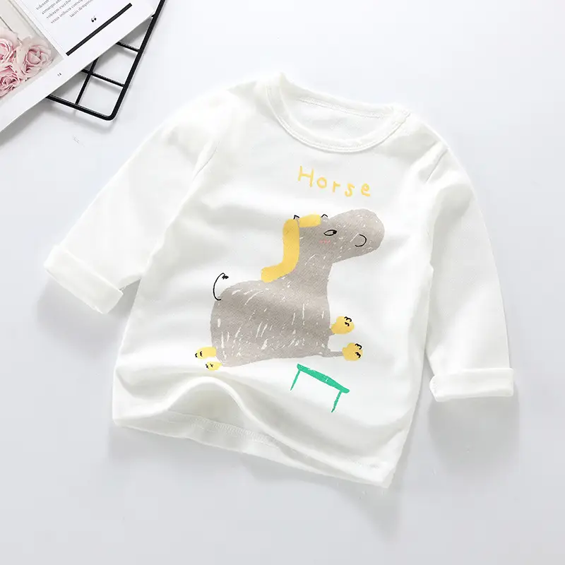 Baby Cotton Rabbit Sun Print T-Shirt White - Image 6