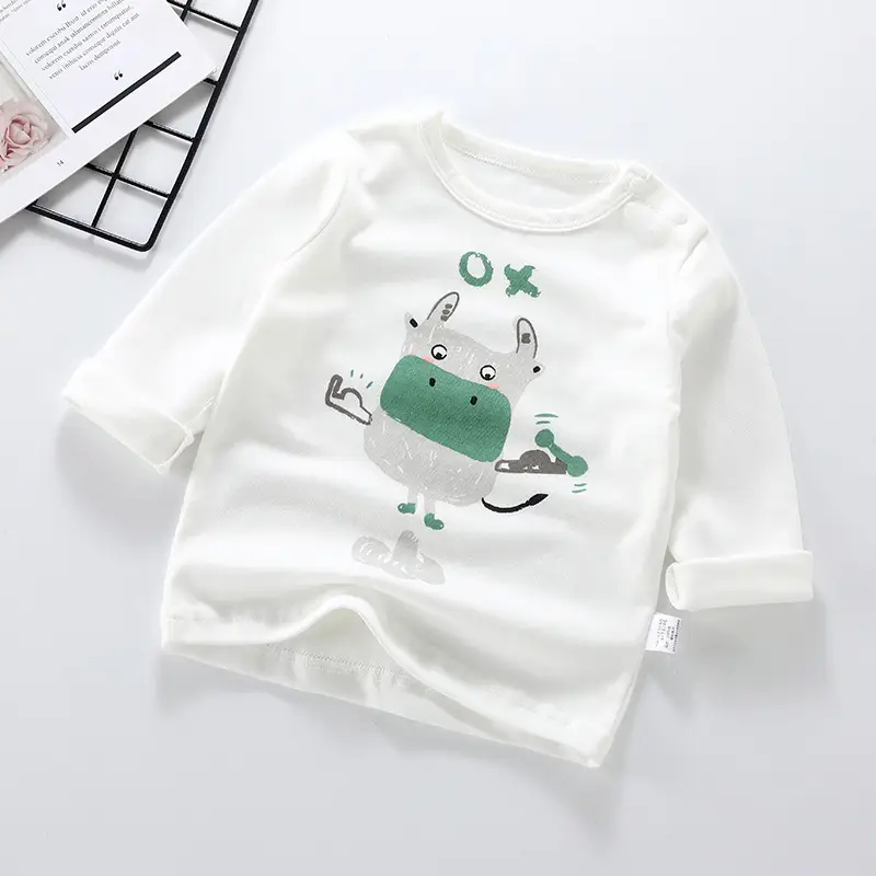Baby Cotton Rabbit Sun Print T-Shirt White - Image 7