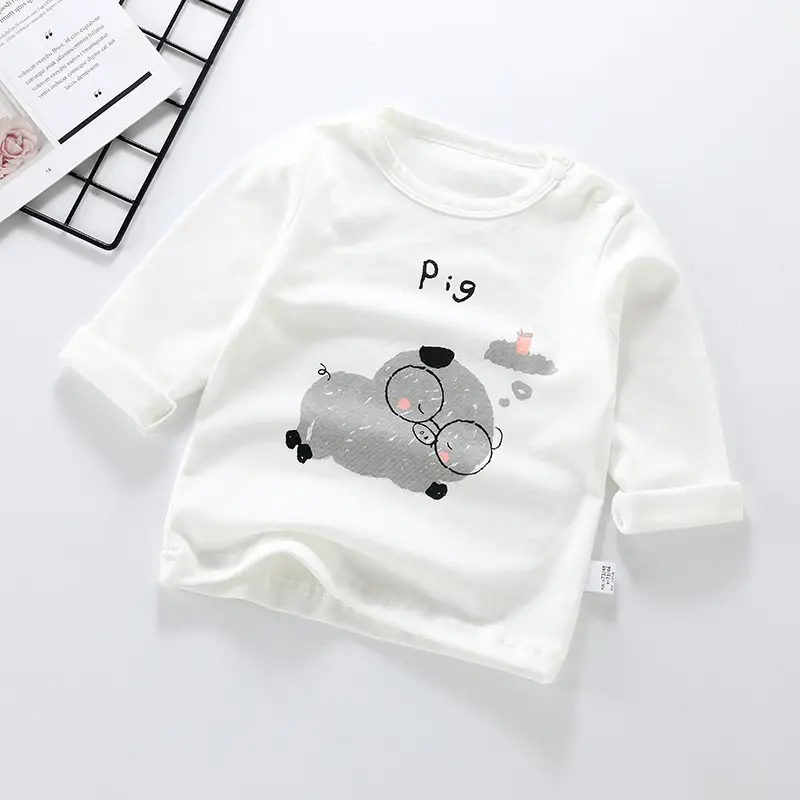 Baby Cotton Rabbit Sun Print T-Shirt White - Image 8