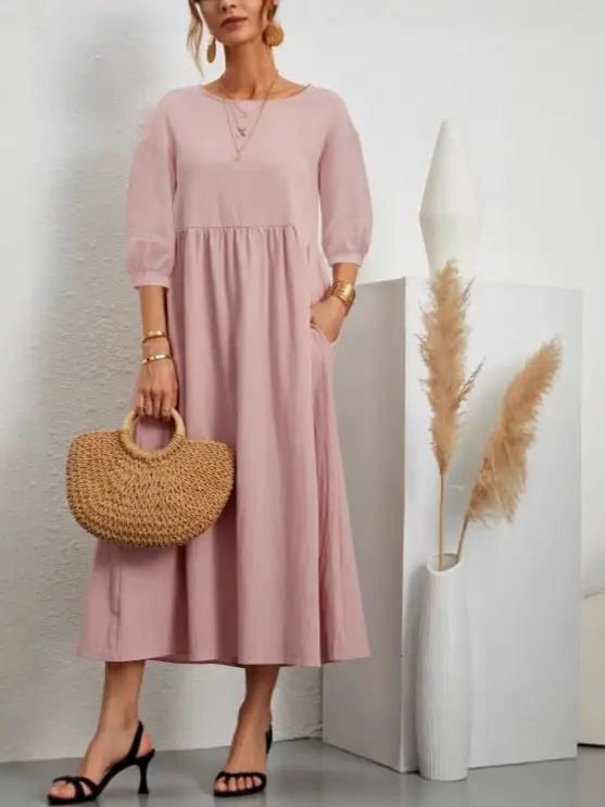 2025 Cross-Border Dress with Lantern Sleeve A-Line - Image 15