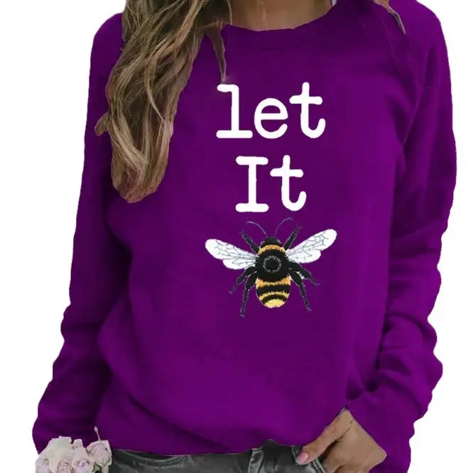 Women Grey Wolf Print Sweatshirt Round Neck 2020 - Image 13