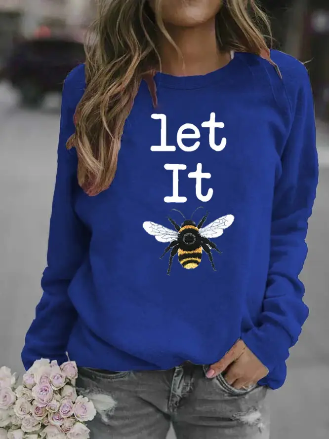 Women Grey Wolf Print Sweatshirt Round Neck 2020 - Image 7