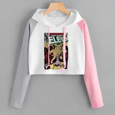Women's White Pink Hooded Sweatshirt with Letter Print - Image 13