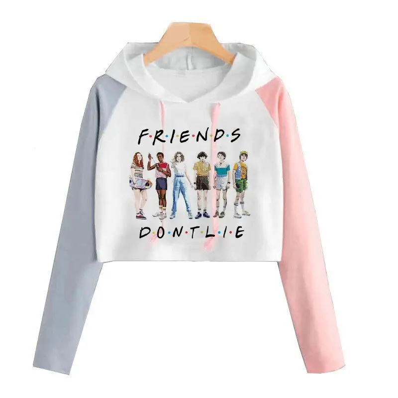 Women's White Pink Hooded Sweatshirt with Letter Print - Image 16