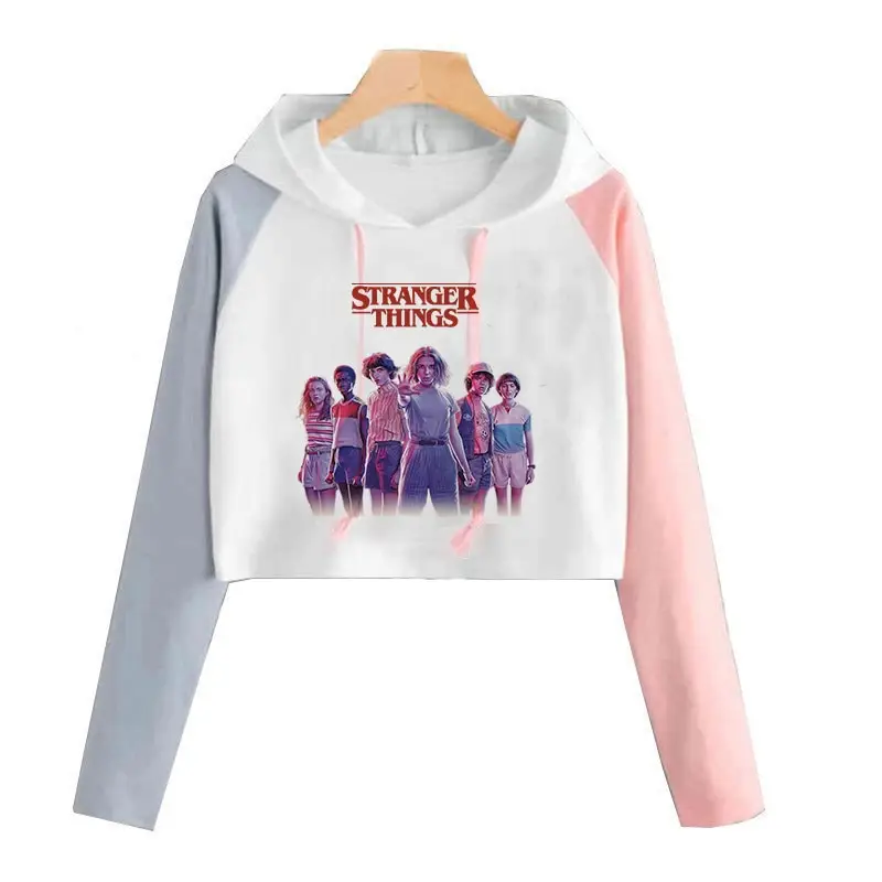 Women's White Pink Hooded Sweatshirt with Letter Print - Image 25