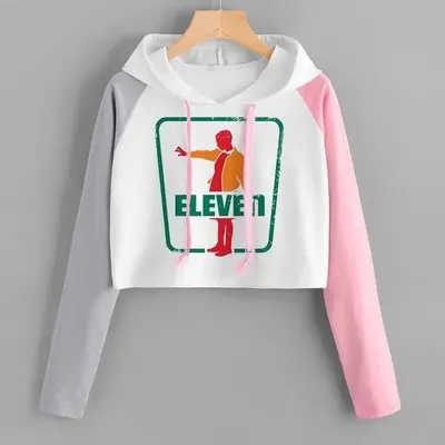 Women's White Pink Hooded Sweatshirt with Letter Print - Image 7