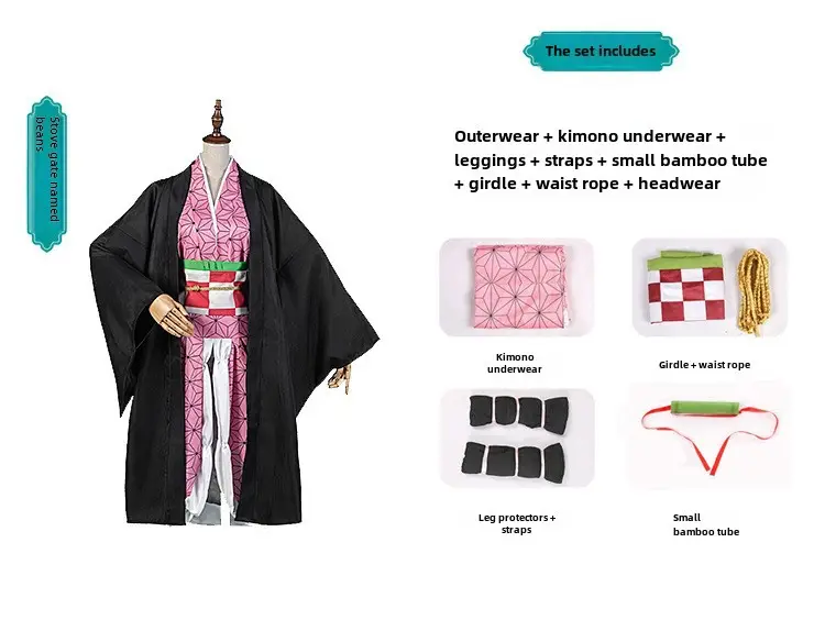 In-Stock Demon Slayer Cosplay Dress Tanjiro Nezuko Zenitsu Hashibira - Image 7