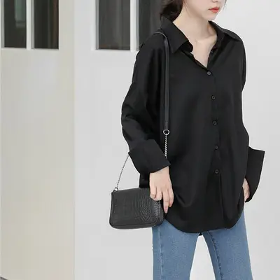 2026 Cool Vintage Gray Textured Shirt for Women — feature 6
