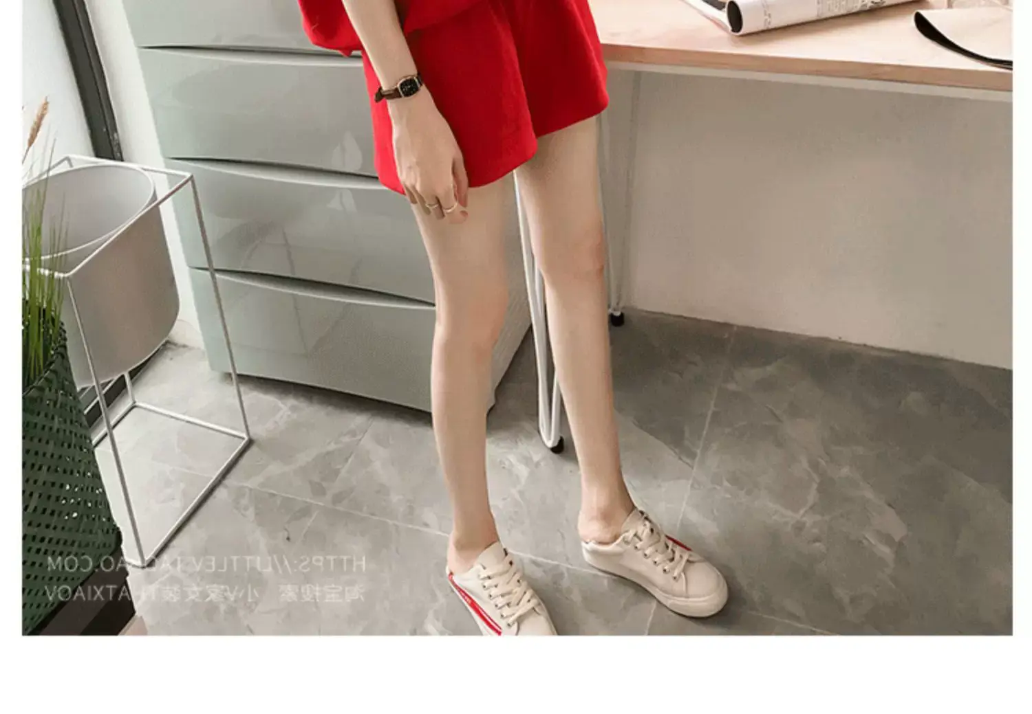 Women Pink Loose Two-Piece Summer Sports Suit — feature 29
