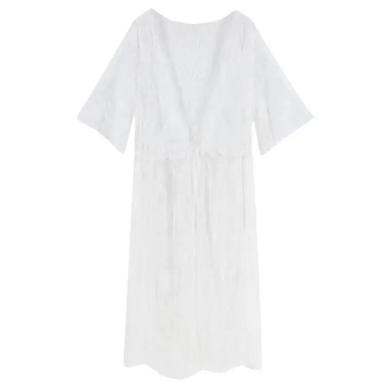 White Lace 3-Piece Hot Spring Beach Set for Women - Image 29