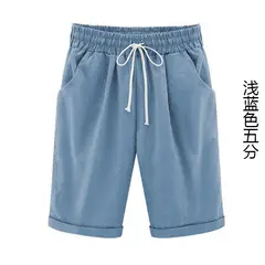 Women's Chubby Summer Capri Pants Large Size Mint Green - Image 13