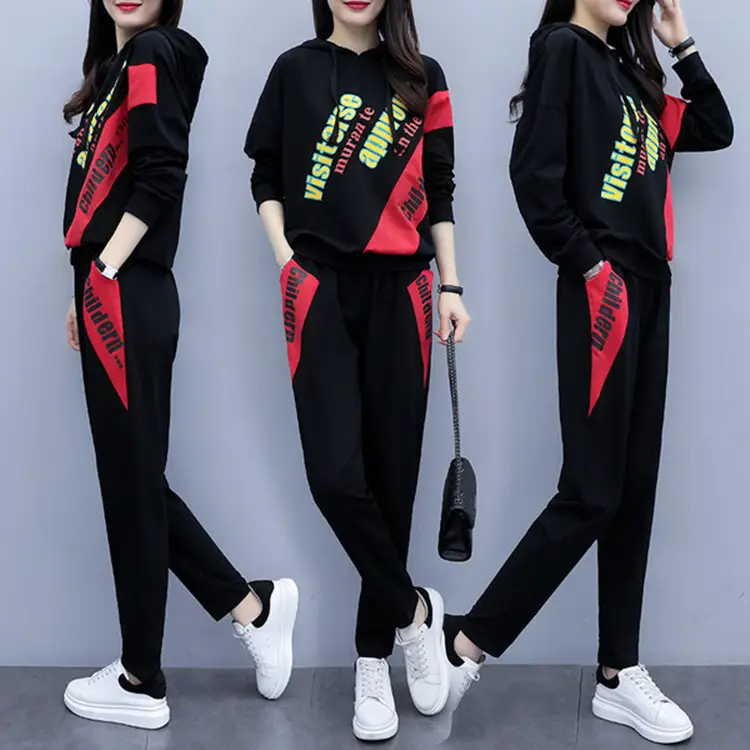 200kg Fat Body Cover Suit Black Red Women Autumn Winter - Image 4
