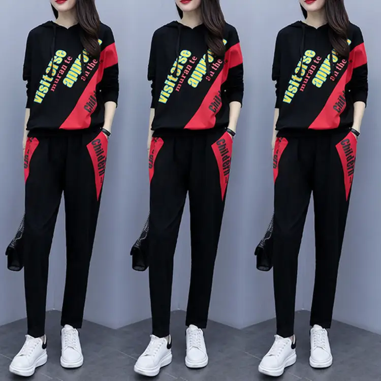 200kg Fat Body Cover Suit Black Red Women Autumn Winter - Image 5