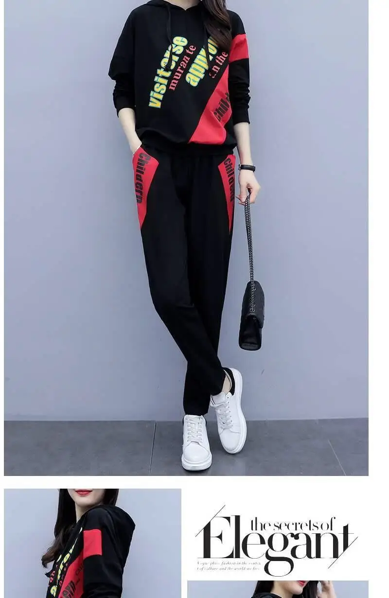 200kg Fat Body Cover Suit Black Red Women Autumn Winter — feature 6