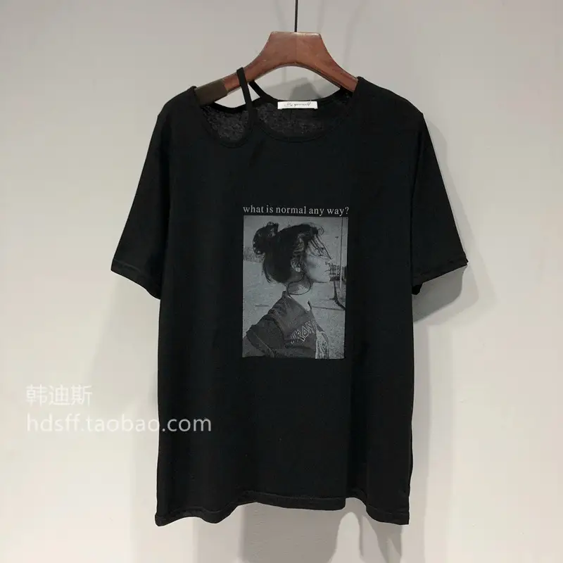 Women 2026 Black Graphic T-Shirt Short Sleeve