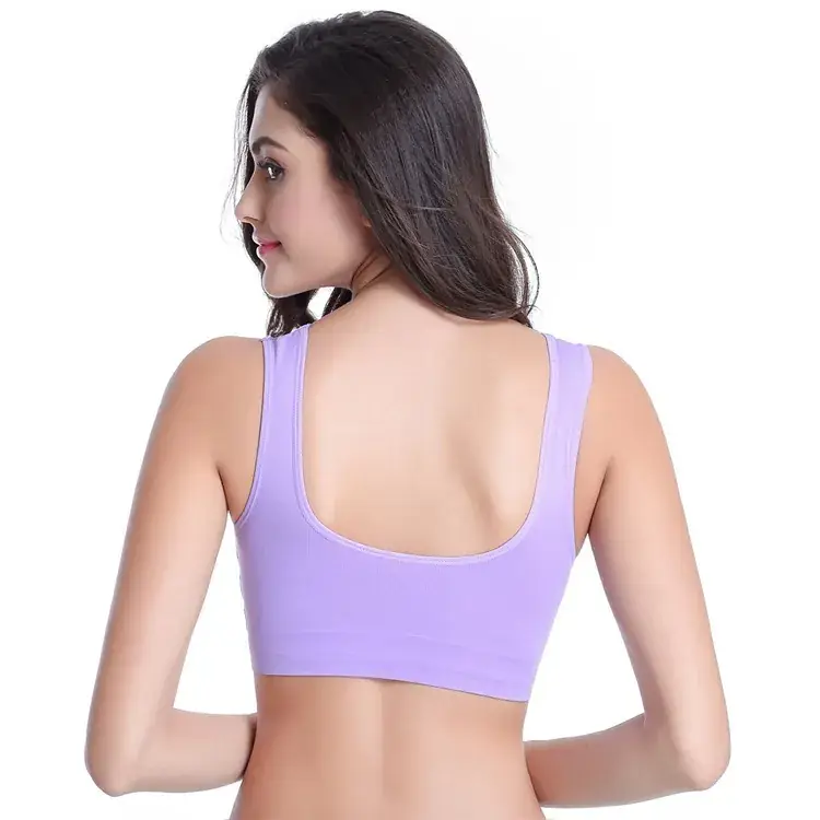 Purple Seamless Adjustable Yoga Vest for Women - Image 109