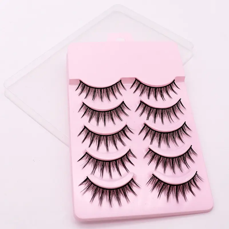 False Eyelashes for Girls Thick Pointed Tail Tufted Design