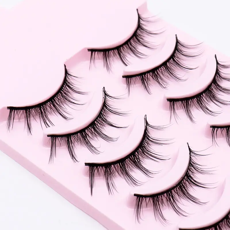 False Eyelashes for Girls Thick Pointed Tail Tufted Design