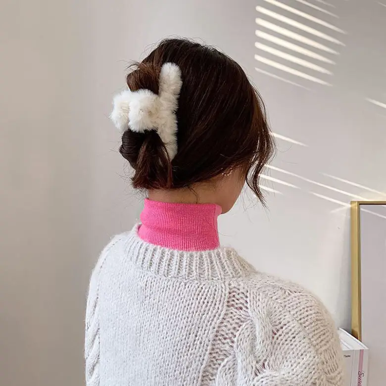 Autumn Winter Plush Hair Clip Rabbit Headpin Korean Girl's Gentle Grab - Image 13