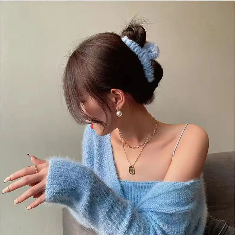 Autumn Winter Plush Hair Clip Rabbit Headpin Korean Girl's Gentle Grab - Image 7