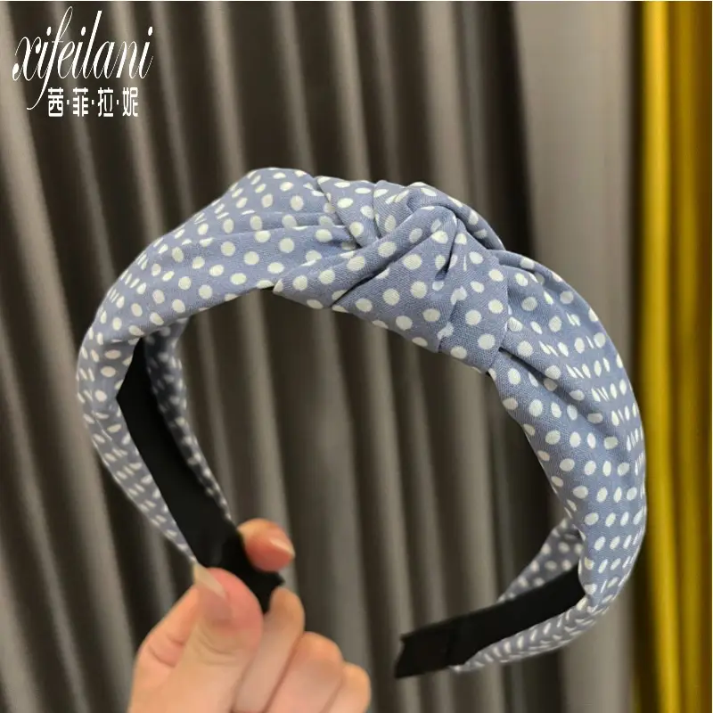 South Korea Dongdaemun Polka Dot Headband for Girls - Image 3