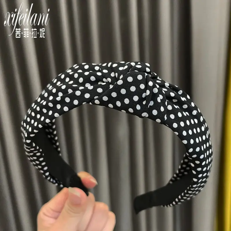 South Korea Dongdaemun Polka Dot Headband for Girls - Image 4