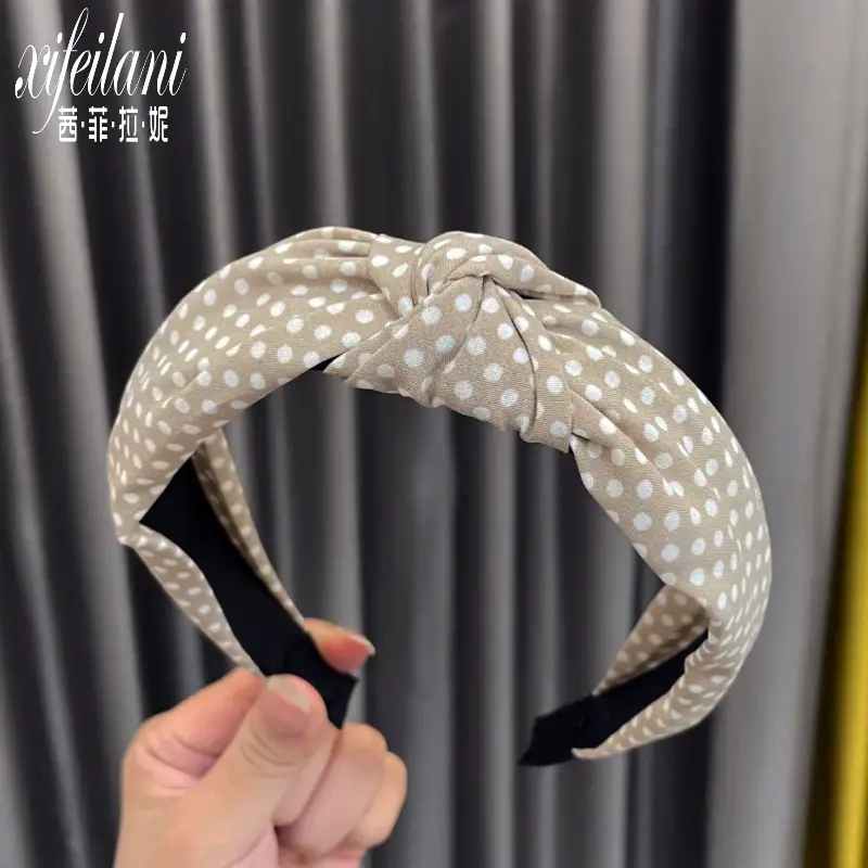South Korea Dongdaemun Polka Dot Headband for Girls - Image 5