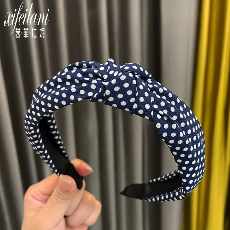 South Korea Dongdaemun Polka Dot Headband for Girls - Image 6