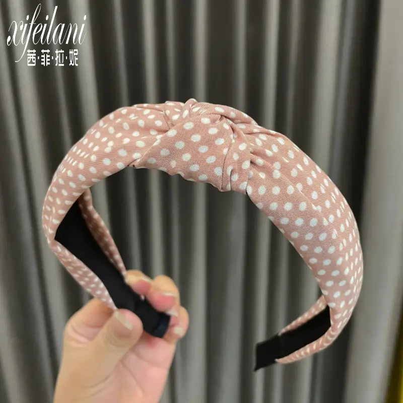 South Korea Dongdaemun Polka Dot Headband for Girls - Image 7