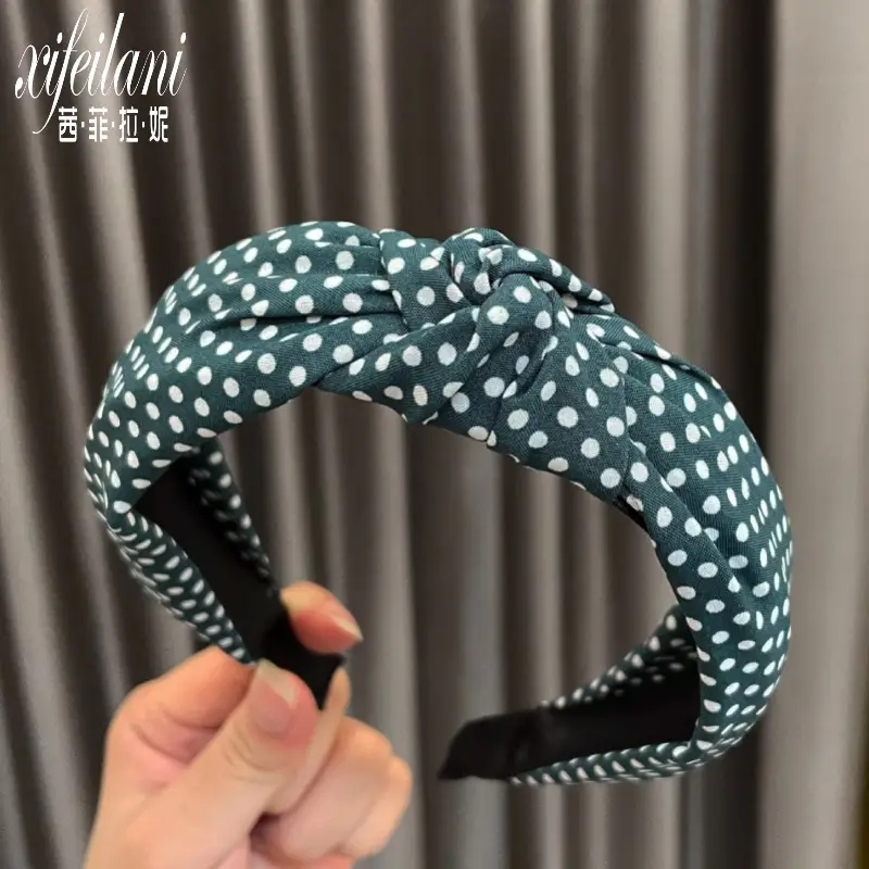 South Korea Dongdaemun Polka Dot Headband for Girls - Image 8