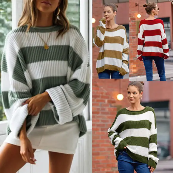 2026 V-Neck Knitted Women's Sweater Beige — feature 3