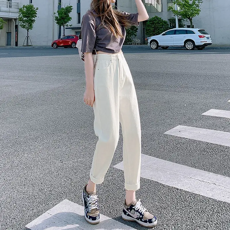 Women's Black Radish Cropped Pants with Checkered Shoes - Image 6