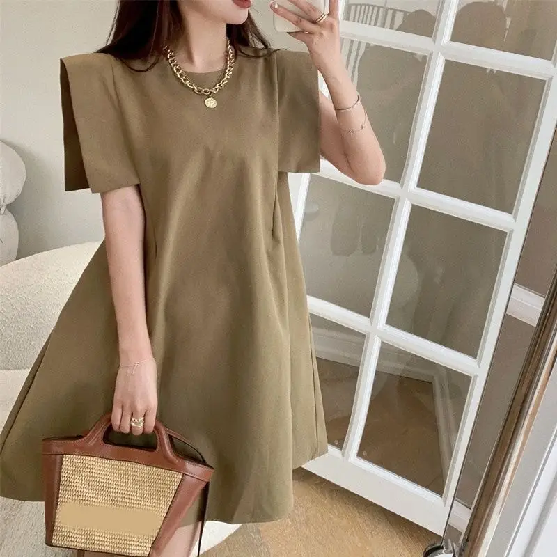 Women's Sleeveless A-Line Dress Olive Green 2024 — feature 16