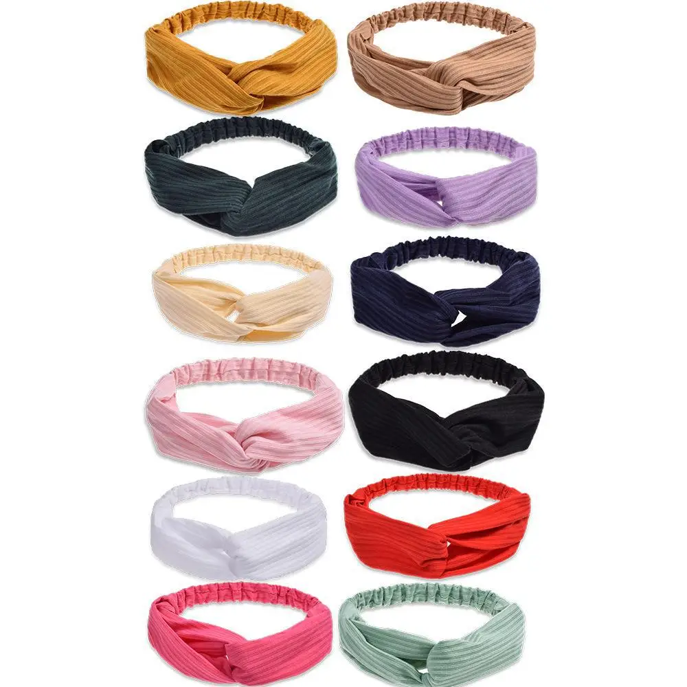 White Cross Knitted Hair Band for Women - Image 29